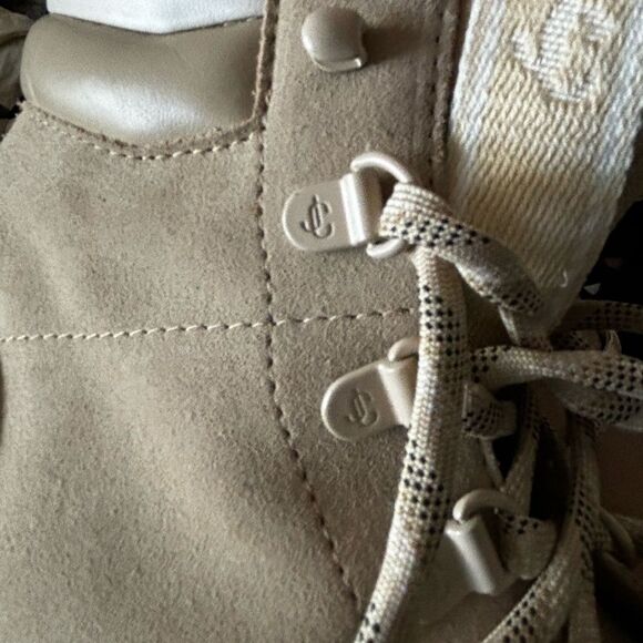 JIMMY CHOO Diamond x Hike ankle boots leather high top shoes rubber sneaker y2k - Picture 12 of 12